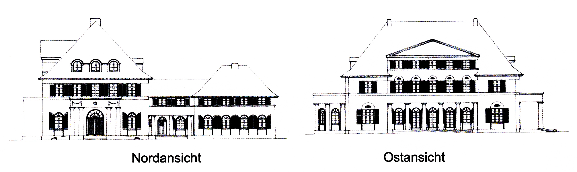 Haus Königshügel Nord- und Ostansicht